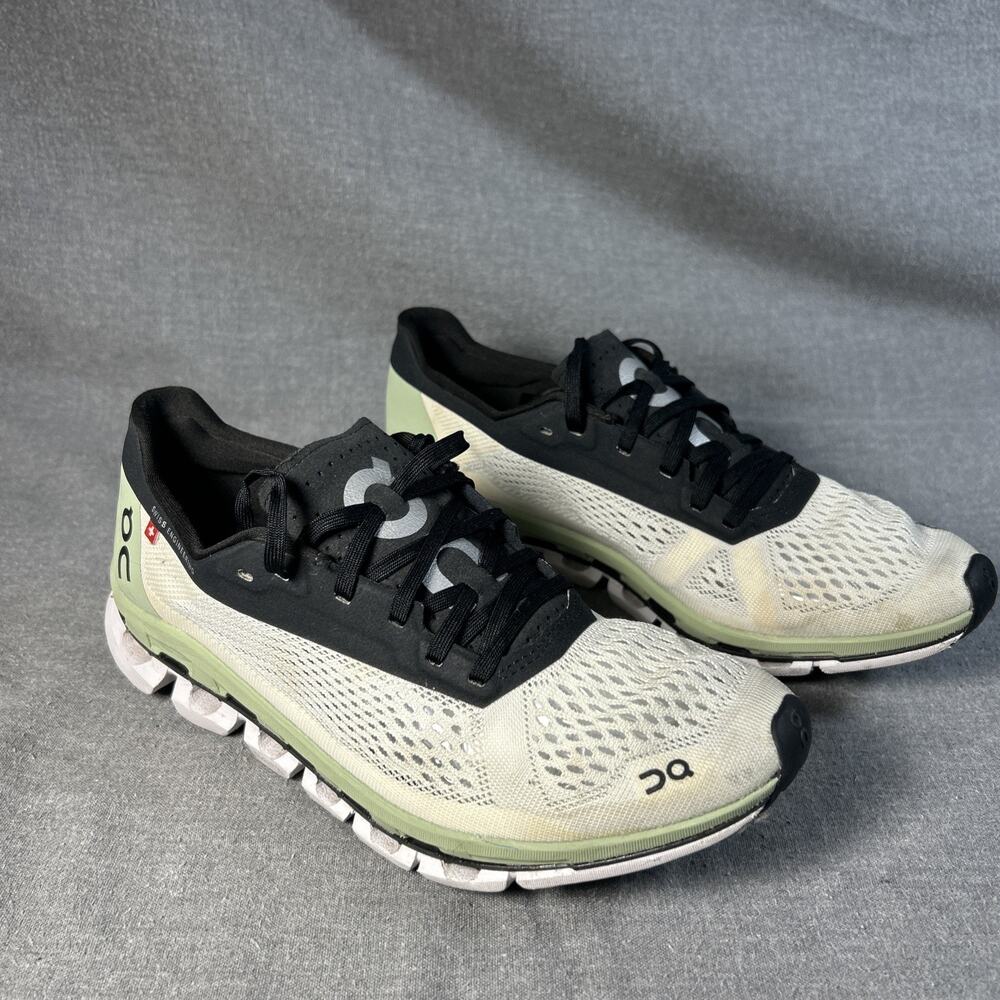 On Running Cloudboom Womens 7 White Black Green Racing Shoes EU 38